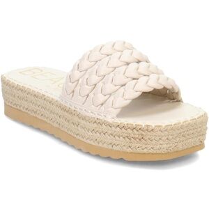 Women's Cream Woven Platform Sandals